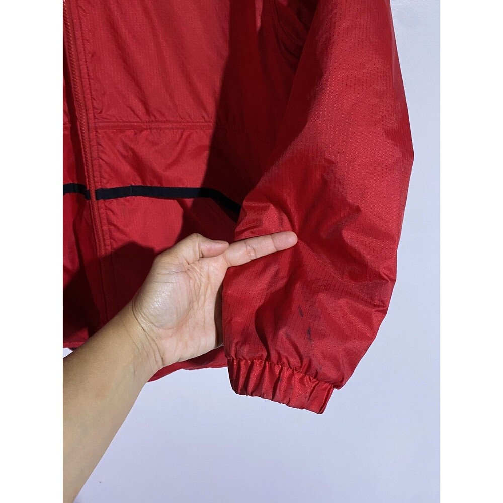 Nike Ohio State Buckeyes Jacket M Red Hooded Pullover‎ Windbreaker Quilted Lined - Picture 5 of 16